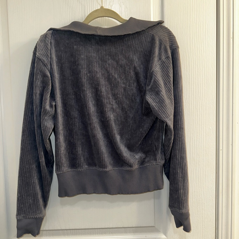 Universal Thread Light Gray Ribbed Hoodie - Picture 3 of 4